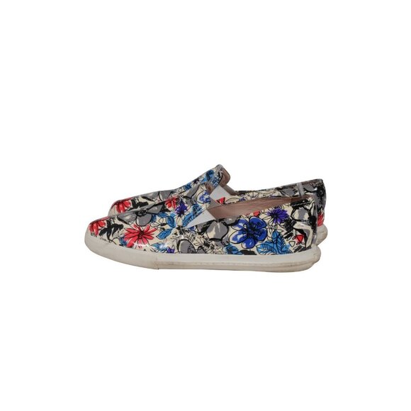 Miu Miu Floral Printed Slip On Sneakers US 6 EU 36 Blue Pink Patent Leather - Picture 5 of 11